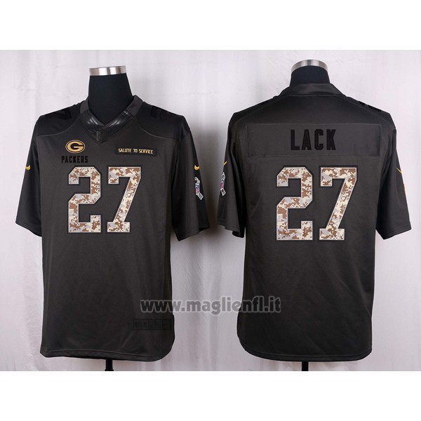 Maglia NFL Anthracite Green Bay Packers Lack 2016 Salute To Service